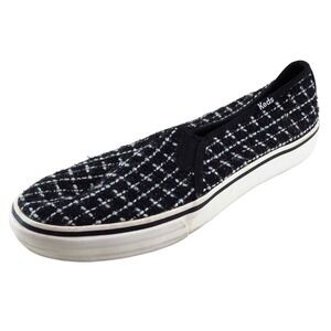 Keds Women's Slip-On Sneakers Size 8.5 Black Fabric Casual Comfort Shoe Everyday